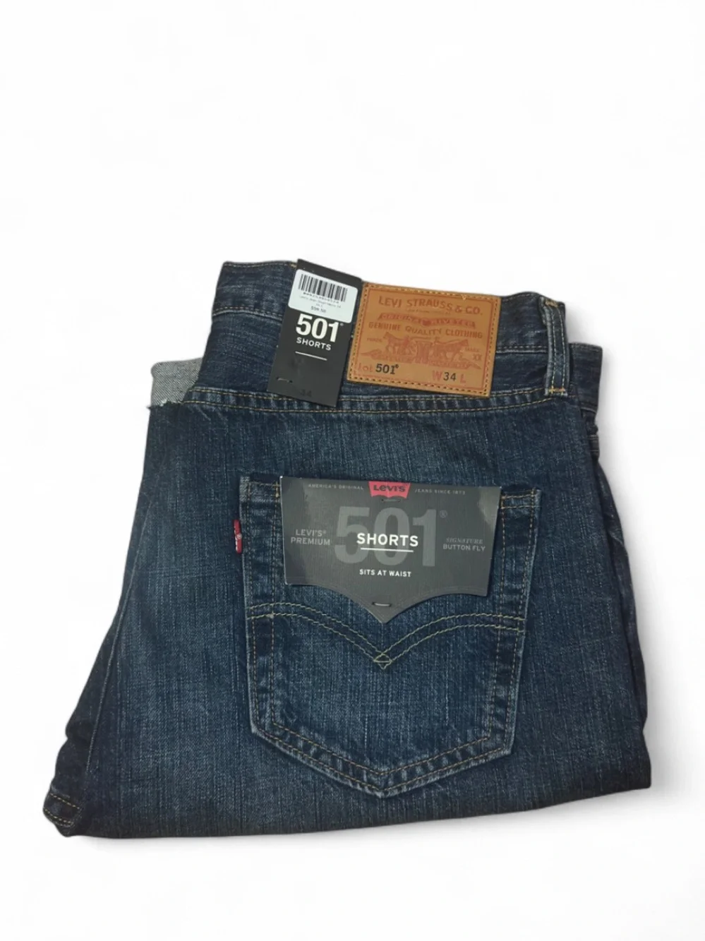 Levi’s 501 Medium Washed Button-fly Denim Cutoff Shorts Size W34 (NWT)
